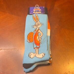 Space Jam A New Legacy Bugs Bunny Blue Casual Socks 2 Pair NWT